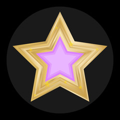 Retro star, golden star