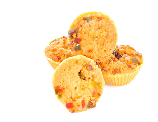 Tart fruit on a white background