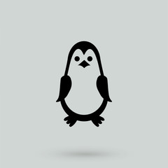 Penguin egg symbol icon or logo template