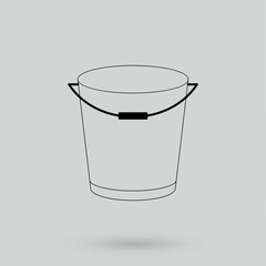 Bucket vector icon.