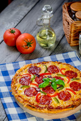 Pepperoni Pizza. Fresh homemade pizza.