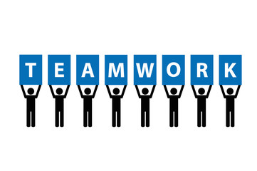 teamwork piktogramm blau