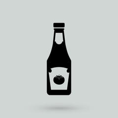 Ketchup icon. Vector Illustration