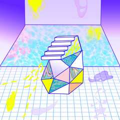 Pool 3d album cover design 