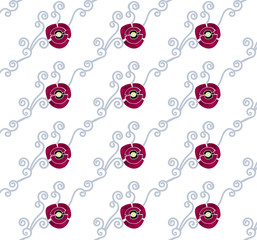 Seamless pattern of poppies waves vector illustration
packaging