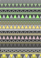 Aztec neon geometric tribal 