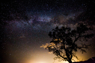 Fototapeta na wymiar Midnight Milky Way Galaxy