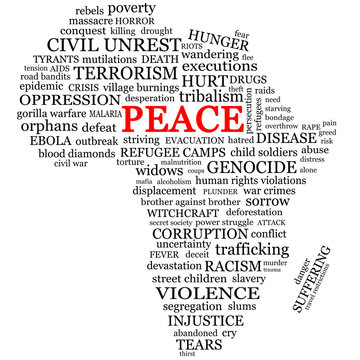 Peace In Africa Word Cloud