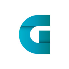 Initial Letter G Rounded Single Font Design Logo