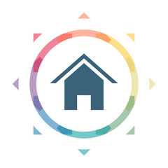 buntes Symbol - Haus