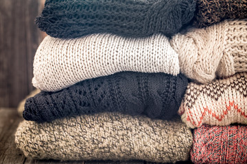 Fototapeta na wymiar warm cozy sweaters