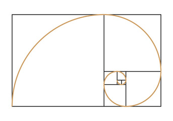 Fibonacci spiral symbol