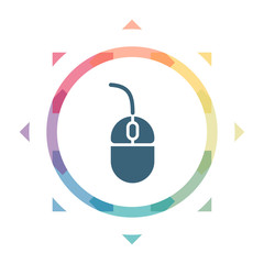 buntes Symbol - Maus