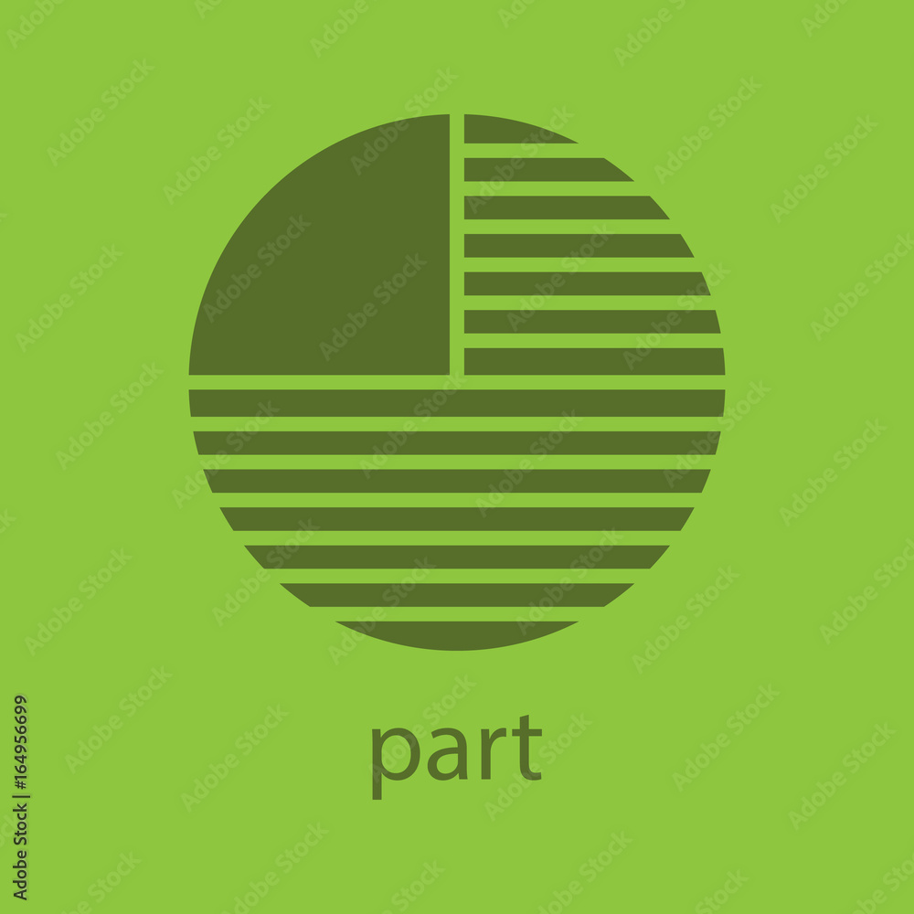 Poster circle diagram with missing part glyph color icon
