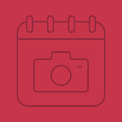 Photographer's Day color linear icon