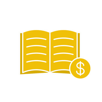 Buy book glyph color icon