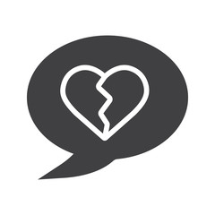 Breakup message glyph icon
