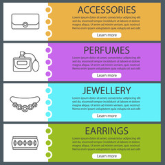 Women's accessories web banner templates set