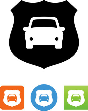 Car Shield Icon - Illustration