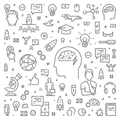 Modern line web concept for brainstorming