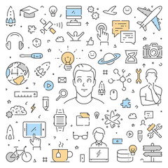 Line web concept for creative