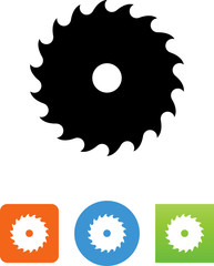 Circular Saw Blade Icon - Illustration