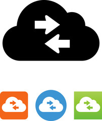Cloud Transfer Arrow Icon - Illustration