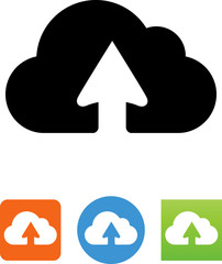 Cloud Upload Arrow Icon - Illustration