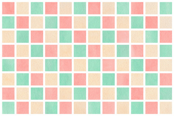 Watercolor geometrical pattern.