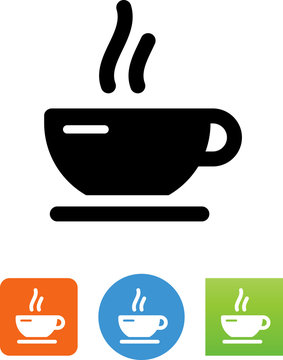 Coffee Cup With Aroma Icon - Illustration