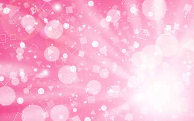 Soft Pink glitter sparkles rays lights bokeh Festive Elegant abstract background.