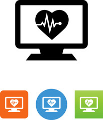 Computer Health Icon - Illustration