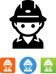 Construction Worker Icon - Illustration