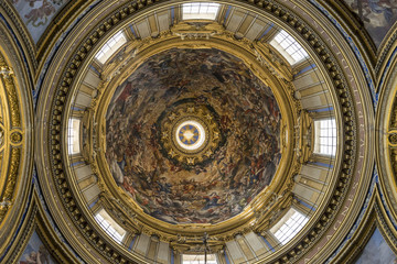 Fototapeta premium Church Saint Agnes (Santa Agnese) in Agone. Church by Francesco Borromini. 17-th century Baroque church in Rome. Italy, June 2017