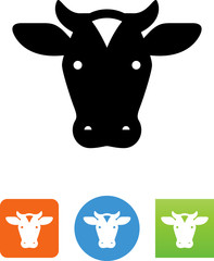 Cow Head Icon - Illustration