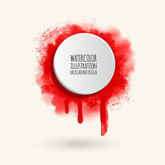 Color ink round stroke on white