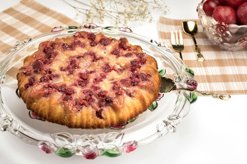 Fresh pie with berries