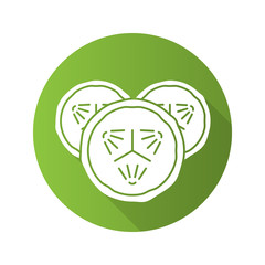 Cucumber slices flat design long shadow glyph icon