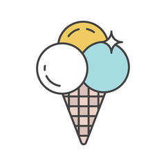 Ice cream color icon
