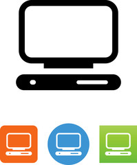 Desktop Computer Icon - Illustration