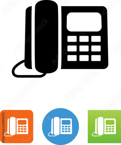 "Desk Phone Icon - Illustration" Stockfotos und lizenzfreie Vektoren