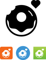 Doughnut Love Icon - Illustration