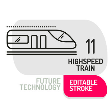 High speed train icon. Vector concept illustration for design