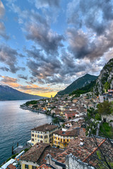 View over the famous Village of Limone sul Garda,Italy