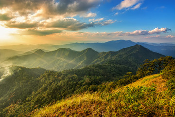 Fototapeta premium Viewpoint Doi Pha Ngom at Chiangmai,Thailand.