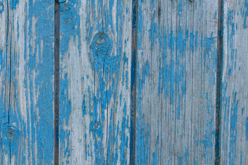 Fototapeta na wymiar Blue rustic wooden planks background