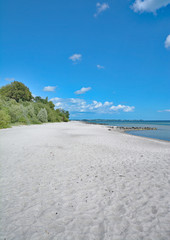 Strand von Sierksdorf an der Ostsee nahe Neustadt in Holstein und Scharbeutz,Schleswig-Holstein,Deutschland