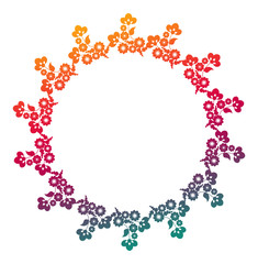 Beautiful gradient frame. Color silhouette frame for advertisements, wedding and other invitations or greeting cards. Raster clip art.