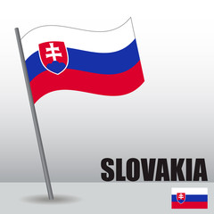 Flag of the slovakia country