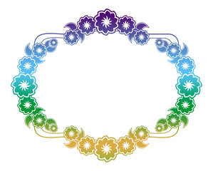 Beautiful gradient frame. Color silhouette frame for advertisements, wedding and other invitations or greeting cards. Raster clip art.